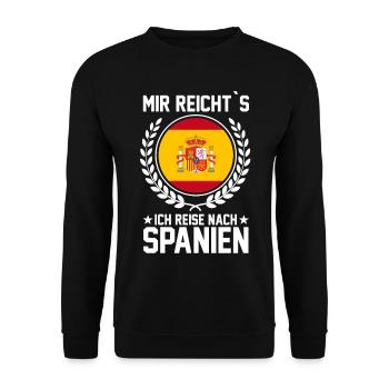 Spanien Teneriffa Spanier Spanierin Spanisch Spani - Unisex Pullover - Schwarz - Vorne - Alina (178cm) & Michal (187cm)
