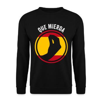 Spanisch Spanien Spanier Spanierin Lustiges Spanis - Unisex Pullover - Schwarz - Vorne - Alina (178cm) & Michal (187cm)