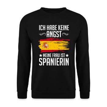 Spanisch Frau Spanier Spanisch Spanierin Spanien - Unisex Pullover - Schwarz - Vorne - Alina (178cm) & Michal (187cm)