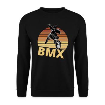 Bmx / bmx fahrer / Freestyle Bmx / Bmx Flatland - Sweat-shirt Unisexe - noir - Devant - Alina (178cm) & Michal (187cm)