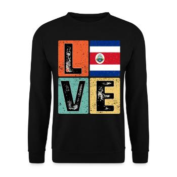 I Love Costa Rica drapeau pour Costa Rica Pride - Sweat-shirt Unisexe - noir - Devant - Alina (178cm) & Michal (187cm)
