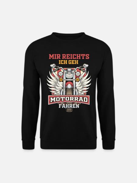 Mir reichts ich geh Motorrad fahren - Unisex Pullover - Schwarz