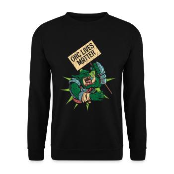Orc Lives Matter - Sweat-shirt Unisexe - noir - Devant - Alina (178cm) & Michal (187cm)