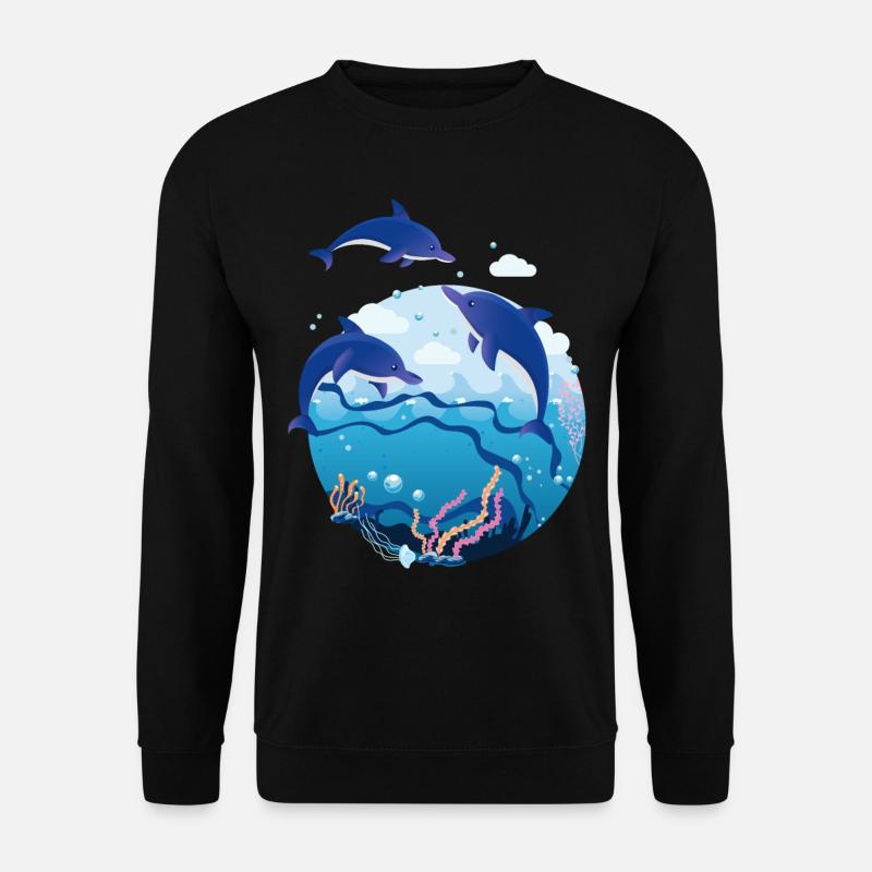 dolphin - Unisex Sweatshirt - black