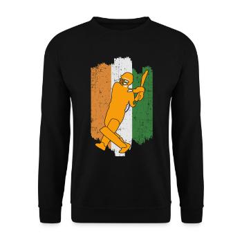 Cricket Team indian cricket jersey 2021 - Unisex Pullover - Schwarz - Vorne - Alina (178cm) & Michal (187cm)