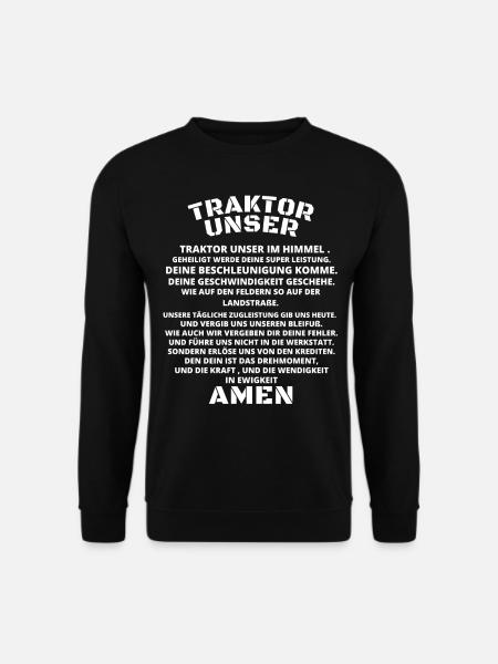 Traktor ,Trecker Bauer/Austria/Landwirt / Dorfkind - Unisex Pullover - Schwarz