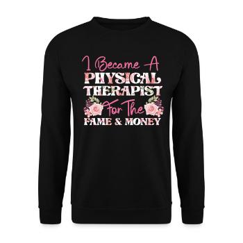 Physical Therapist Therapy - Unisex Sweatshirt - black - Front - Alina (178cm) & Michal (187cm)