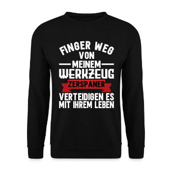 Zerspaner Zerspanungsmechaniker Dreher - Unisex Pullover - Schwarz - Vorne - Alina (178cm) & Michal (187cm)