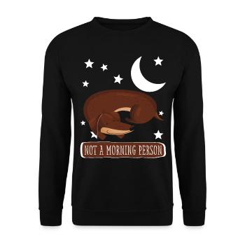 Pyjama chemise de nuit teckel - Sweat-shirt Unisexe - noir - Devant - Alina (178cm) & Michal (187cm)