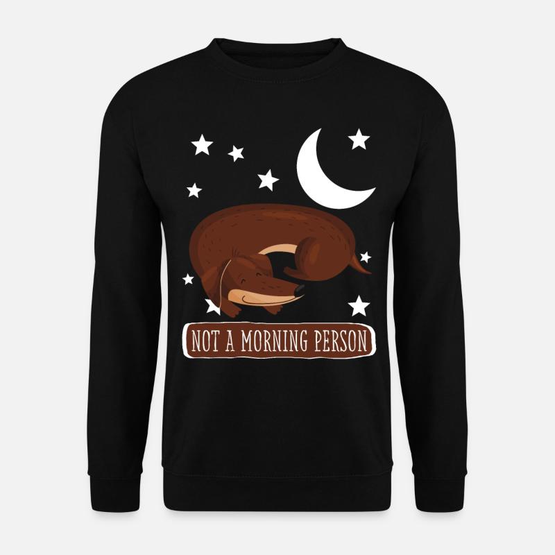 Pyjama chemise de nuit teckel - Sweat-shirt Unisexe - noir