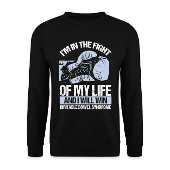 Irritable Bowel Syndrome Awareness Win Periwinkle - Sweat-shirt Unisexe - noir - Devant - Alina (178cm) & Michal (187cm)