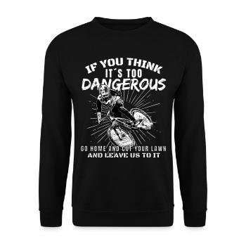 Mountain Biker / MTB Downhill Bike gift - Unisex Sweatshirt - black - Front - Alina (178cm) & Michal (187cm)