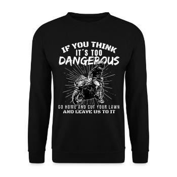 Motorcycle Lifestyle / Motorcycle / Motorcycles biker - Unisex Sweatshirt - black - Front - Alina (178cm) & Michal (187cm)
