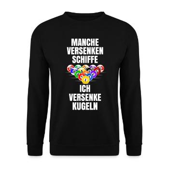 Billard - Unisex Pullover - Schwarz - Vorne - Alina (178cm) & Michal (187cm)