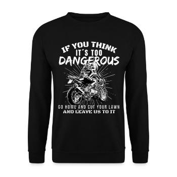 Motorcycle Lifestyle / Moto / moto biker - Sweat-shirt Unisexe - noir - Devant - Alina (178cm) & Michal (187cm)