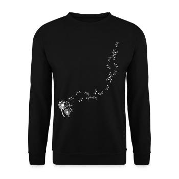 Pusteblume Blume des Lebens Chakra - Unisex Pullover - Schwarz - Vorne - Alina (178cm) & Michal (187cm)