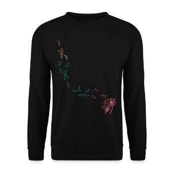 Pusteblume Blume des Lebens Chakra - Unisex Pullover - Schwarz - Vorne - Alina (178cm) & Michal (187cm)