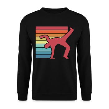 Capoeira Kampfkunst Kampfsport - Unisex Pullover - Schwarz - Vorne - Alina (178cm) & Michal (187cm)