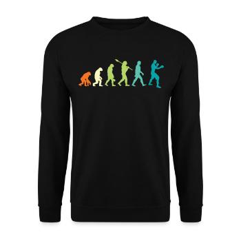 Boxen Boxer Retro Evolution - Unisex Pullover - Schwarz - Vorne - Alina (178cm) & Michal (187cm)