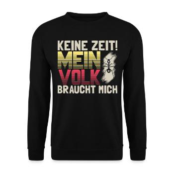 Ameise Ameinsenvolk - Unisex Pullover - Schwarz - Vorne - Alina (178cm) & Michal (187cm)