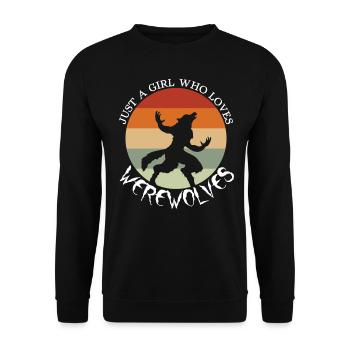 Werewolf Be yourself except werewolf - Unisex Sweatshirt - black - Front - Alina (178cm) & Michal (187cm)