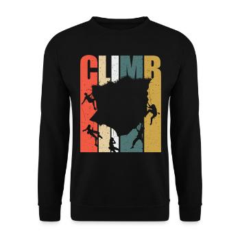 Rock Climbing Climber Climb - Sweat-shirt Unisexe - noir - Devant - Alina (178cm) & Michal (187cm)