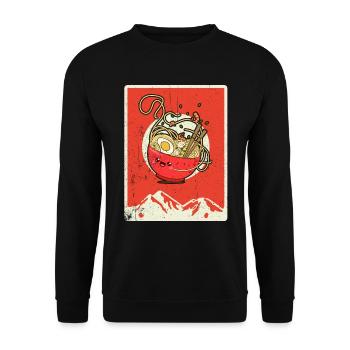 Ramen - Unisex Pullover - Schwarz - Vorne - Alina (178cm) & Michal (187cm)