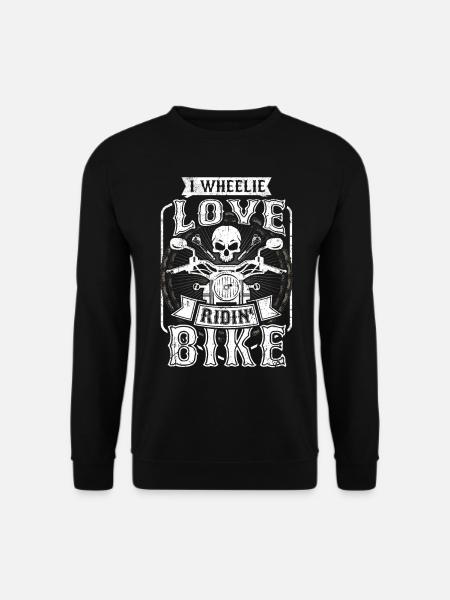 Motorrad Tshirt Biker Kutte Moped Bobber MC Racer - Unisex Pullover - Schwarz