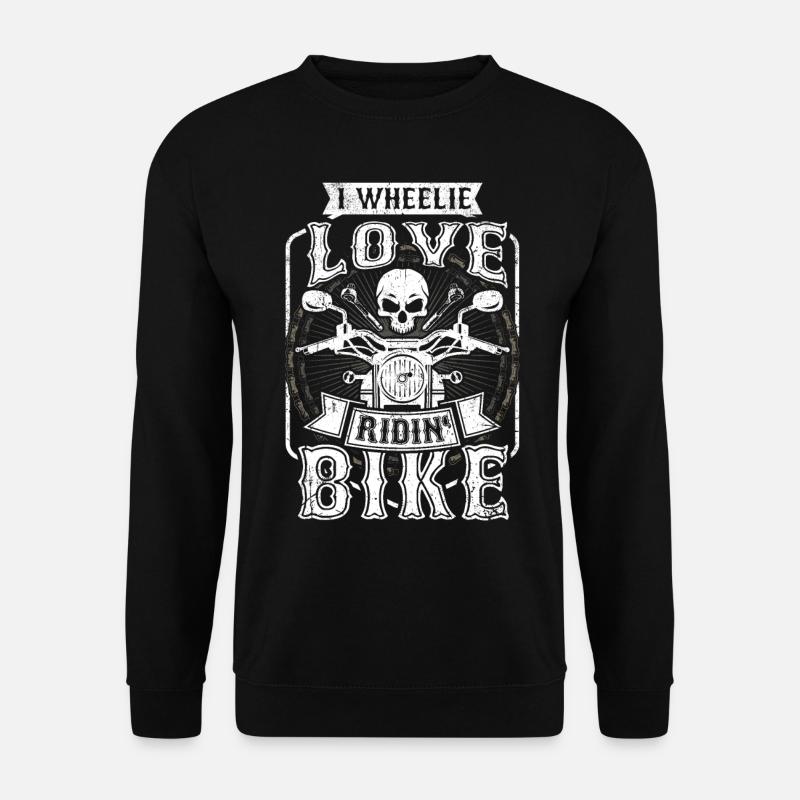 Motorrad Tshirt Biker Kutte Moped Bobber MC Racer - Unisex Pullover - Schwarz