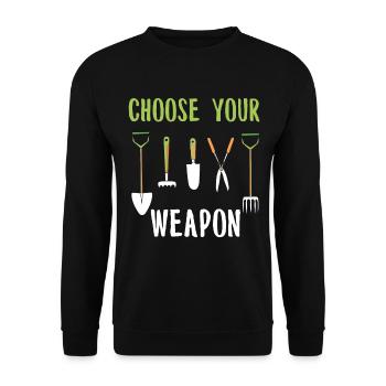 Jardin cadeau jardinier jardinage plantes Parterre - Sweat-shirt Unisexe - noir - Devant - Alina (178cm) & Michal (187cm)