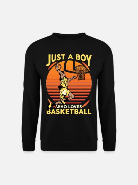 Juste un garçon qui aime le basket - Sweat-shirt Unisexe - noir