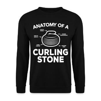Curling Stone - Unisex Sweatshirt - black - Front - Alina (178cm) & Michal (187cm)