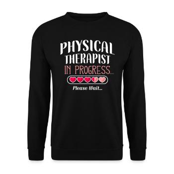 Future Physical Therapist Therapy - Unisex Sweatshirt - black - Front - Alina (178cm) & Michal (187cm)