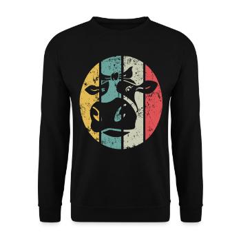 Dairy cow Farmer Farmer Farmer Cow Farm - Unisex Sweatshirt - black - Front - Alina (178cm) & Michal (187cm)