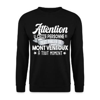 Mont Ventoux Cycliste Montagne Randonnée Alpes - Sweat-shirt Unisexe - noir - Devant - Alina (178cm) & Michal (187cm)