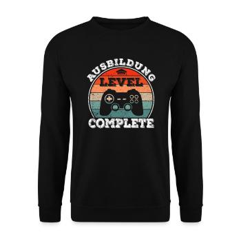 Ausbildung Auszubildender Abschluss Azubi Geschenk - Unisex Pullover - Schwarz - Vorne - Alina (178cm) & Michal (187cm)