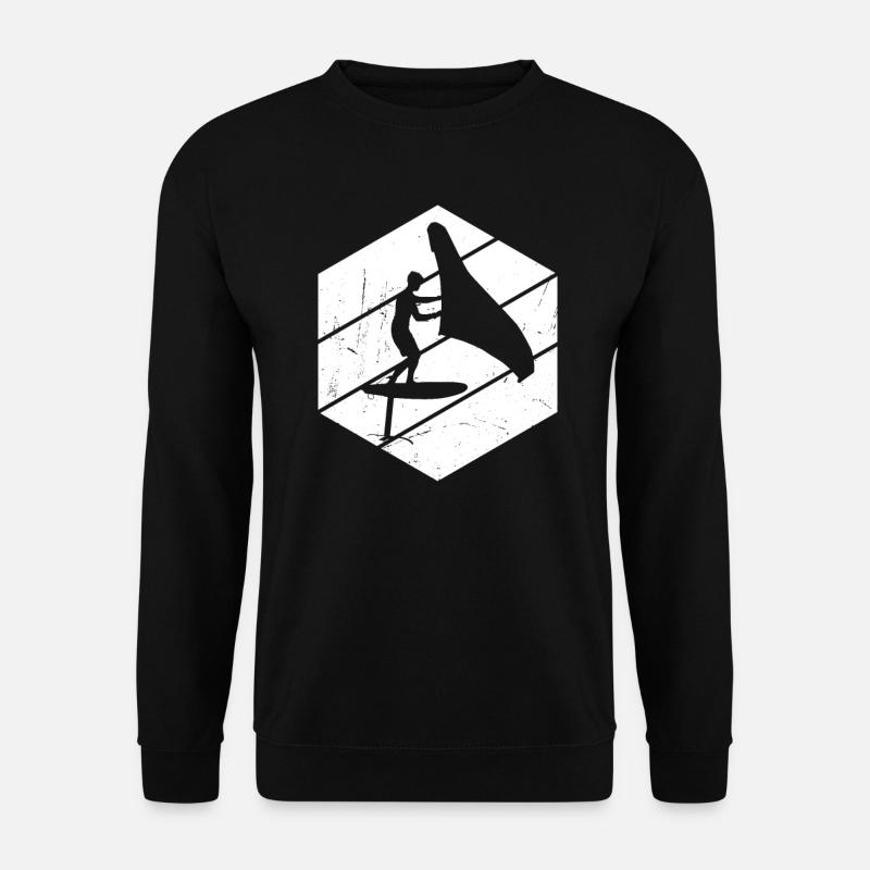 Hydrofoil Wingfoiling Kiten Wingfoil Foilwing Kite - Unisex Pullover - Schwarz
