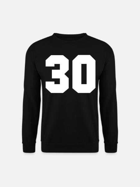 30 - Nombre 30 - Sweat-shirt Unisexe - noir