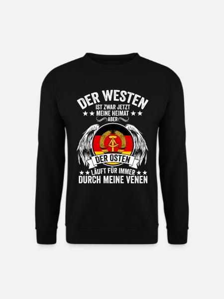 Osten Ostdeutscher Ossi Ostdeutschland DDR - Unisex Pullover - Schwarz