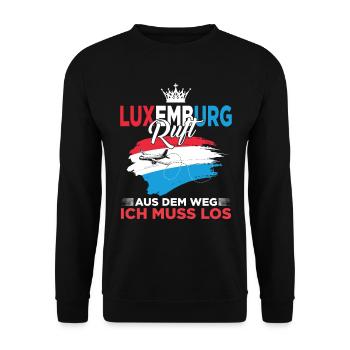 Luxemburg Luxemburgerin Luxemburger - Unisex Pullover - Schwarz - Vorne - Alina (178cm) & Michal (187cm)