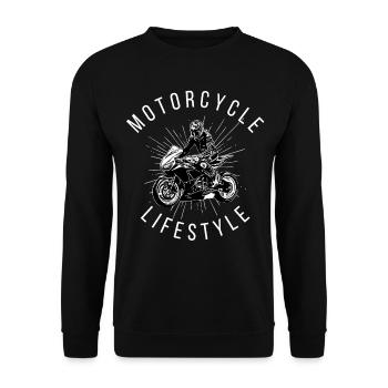 Motorcycle Lifestyle / Motorcycle / Motorcycles biker - Unisex Sweatshirt - black - Front - Alina (178cm) & Michal (187cm)