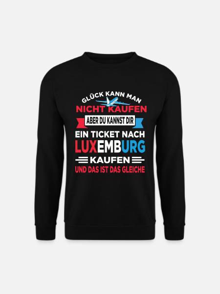 Luxemburger Lucemburgerin Luxemburg Flagge - Unisex Pullover - Schwarz