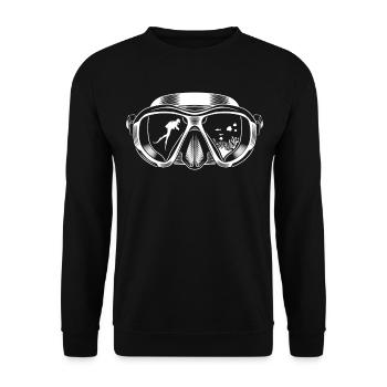 Tauchen Taucher Meer Urlaub Geschenkidee - Unisex Pullover - Schwarz - Vorne - Alina (178cm) & Michal (187cm)