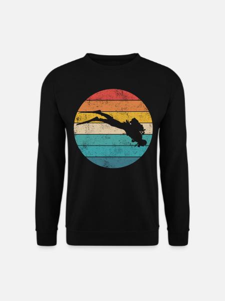 Tauchen | Taucher Retro Vintage - Unisex Pullover - Schwarz