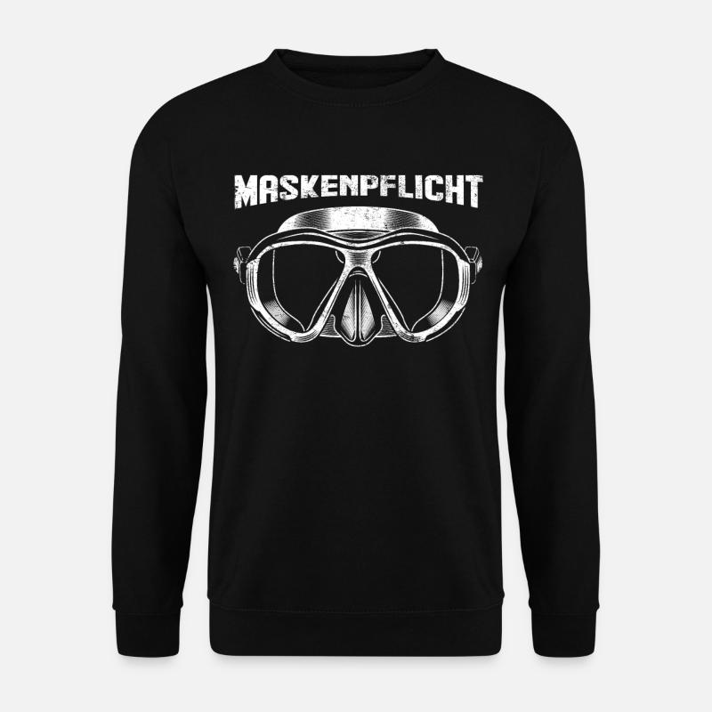 Tauchen Taucher Maskenpflicht Vintage Geschenk - Unisex Pullover - Schwarz