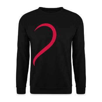 Liebe - Herz - Rot - Unisex Pullover - Schwarz - Vorne - Alina (178cm) & Michal (187cm)