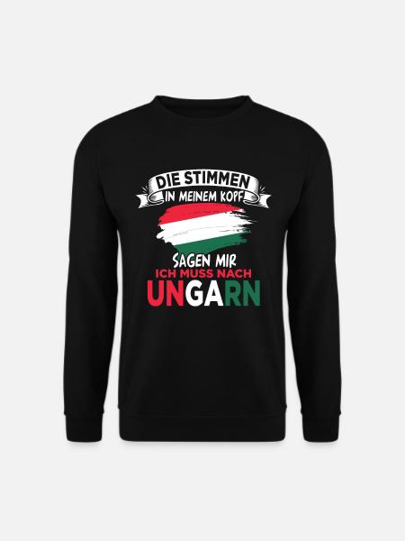Ungarn Ungarische Flagge Hungary Ungarisch Ungaren - Unisex Pullover - Schwarz