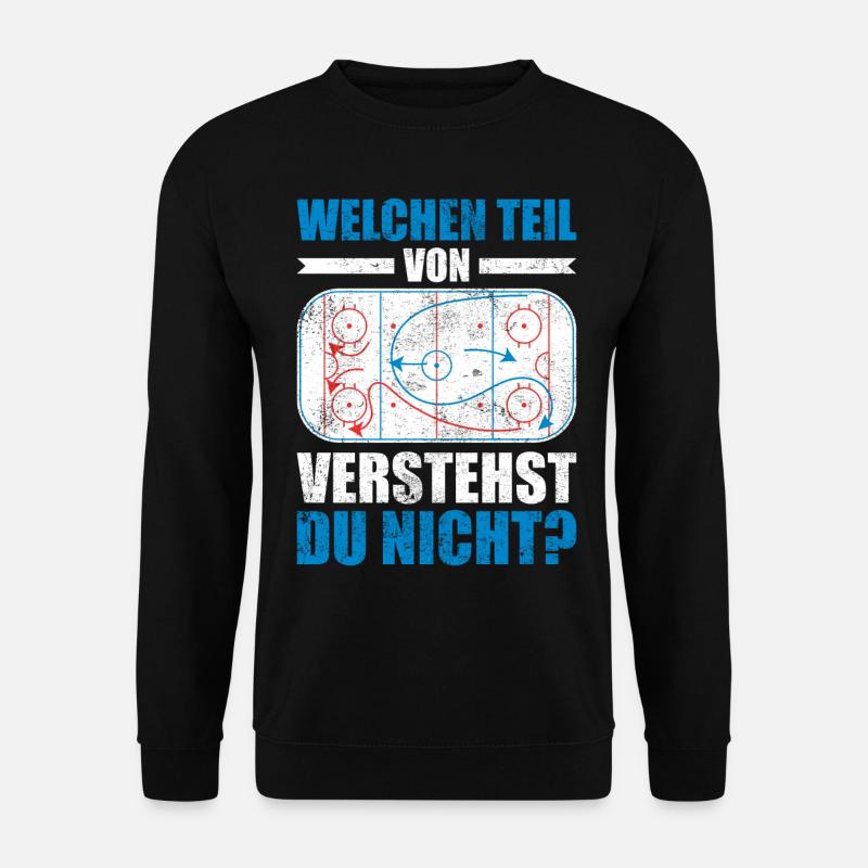 Eishockey Spruch Vintage Geschenk - Unisex Pullover - Schwarz
