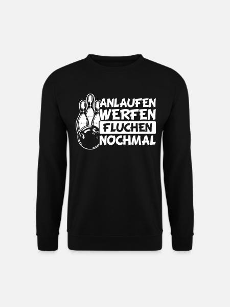 Lustiges Bowling Bowler Sprüche Geschenk - Unisex Pullover - Schwarz