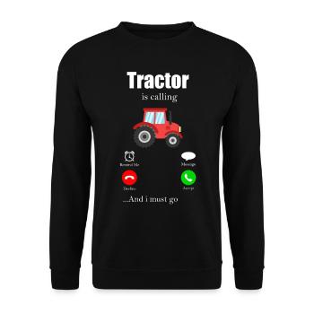 Tracteur - Sweat-shirt Unisexe - noir - Devant - Alina (178cm) & Michal (187cm)